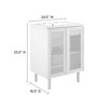 Modway Calla 24" Bathroom Vanity – Perforated Metal Sink Base with Slatted Shelf, Modern Industrial Design (Sink Not Included) - 3 of 4