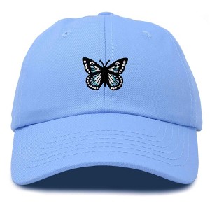 Dalix Butterfly Embroidered Cap Cotton Baseball Hat Garden Womens - 1 of 4