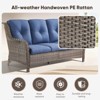 Buenhomino Outdoor Patio Couch Wicker Sofa - 3 Seater Rattan Sofa for Outside Patio Garden with Deep Seating and Olefin Cushions - 4 of 4