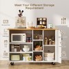 Celebalcony Kitchen Island on Wheels with Storage Cabinet & Drawer, 47.2" Large Kitchen Cabinet with Open Shelves, Portable Islands for Kitchen - 2 of 4
