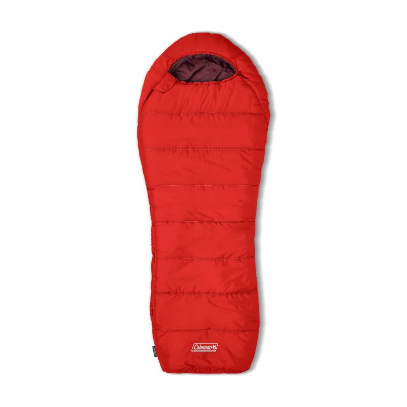 Coleman Tidelands 40 Degree Mummy Sleeping Bag - Red, 1 of 12