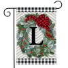 Briarwood Lane Winter Garden Flag 12x18 For Outdoor Winter Wreath Monogram Letter L For Winter Garden Flag Flags For Outside - 2 of 4