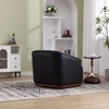 CAVINAS Upholstered Accent Chair with Swivel Functionality,Modern Barrel Chairs for Bedroom,Reading Room - 4 of 4