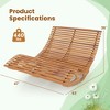 Costway Outdoor Double Chaise Lounge for 2 with High Back Slatted Seat Stopper for Patio - 3 of 4