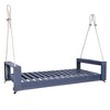 PAGED Wood Porch Swing Twin Size Patio Swing with Ropes for Outdoor, Garden, Backyard - 4 of 4