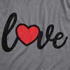 Womens Love Script Heart T Shirt Cute Flirty Date Tee - Crazy Dog Women's T Shirt - 2 of 4