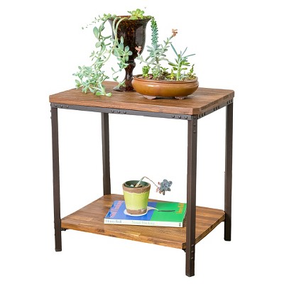 target end tables rustic