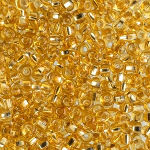 John Bead Czech Glass Seed Beads 6/0 (100g) Silver Lined Gold Beads for DIY Art Crafts Jewelry Bracelets Necklaces Earrings Making - 1 of 4