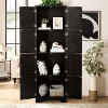 ORRD 72.4" Tall Storage Cabinet with 8 Doors & 4 Shelves, Freestanding Bookshelf for Living Room, Kitchen, Office, Large Storage Organizer - 4 of 4