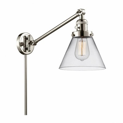 Cone - 1 Light Swing Arm Wall Sconce In Industrial Style-25 Inches Tall and 8 Inches Wide