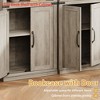 Home Office 5 Tier Book Shelf with Cabinet, 68.7" Tall Modern Farmhouse Bookcase w/ Doors and Adjustable Shelf, Wooden Storage Organizer Shelving Unit - 4 of 4