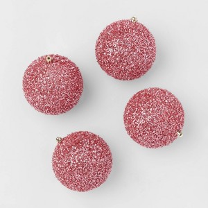 9pc Tinsel Ball Christmas Tree Ornament Set - Wondershop™ - 1 of 3
