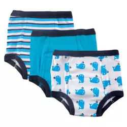 Luvable Friends Baby and Toddler Boy Cotton Training Pants, Whale
