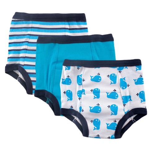 Luvable Friends Baby and Toddler Boy Cotton Training Pants, Whale, 12-18  Months
