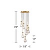 Possini Euro Design Possini Euro Droplet 19" Gold and Droplet Glass Multi-Light Pendant - 4 of 4