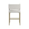 Meridian Furniture,Caleb Cream Velvet Counter Stool, Set of 2 - 2 of 4