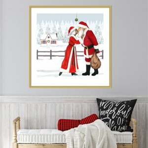 Amanti Art 33"x33" Christmas Love I by Grace Popp Wood Framed Wall Art Print - 1 of 4