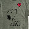 Men's - Peanuts - Snoopy with Red Heart Short Sleeve Graphic T-Shirt - 2 of 4