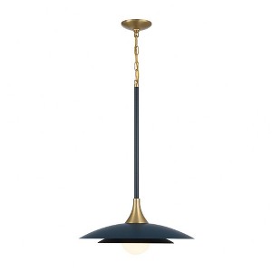 Eurofase Lighting Welsh 1 - Light Pendant in  Blue-Black - 1 of 4