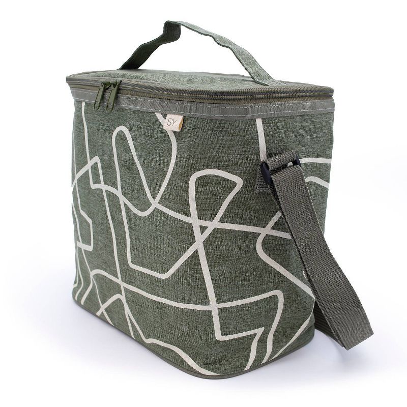 Nourish by SoYoung Lunch Bag - Sage Abstract Lines, 5 of 17