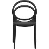 ADILE Modern Bentwood Design Stackable Dining Chair Set of 2，Black - 2 of 4