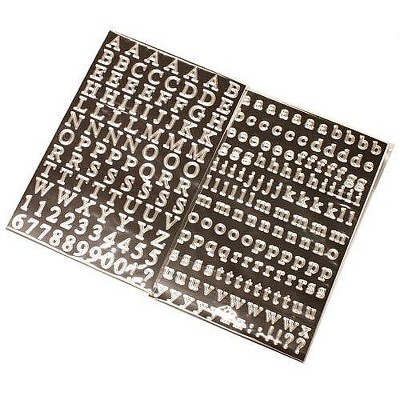 JAM Paper Self-Adhesive Alphabet Letter Stickers Silver 242/Pack 132811517