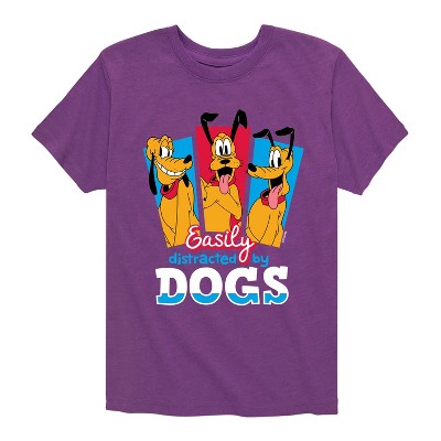 Boys' - Disney - Easily Distracted By Dogs Short Sleeve Graphic T-Shirt