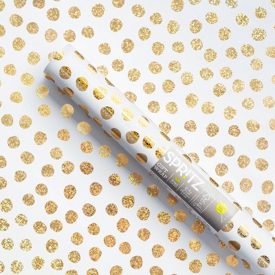 Dots On Kraft Wrapping Paper - Spritz™ : Target