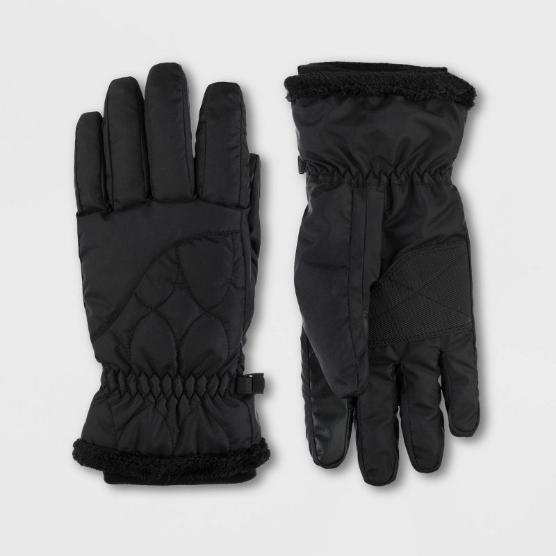 Isotoner Adult Ski Gloves - Black L/XL, 1 of 4