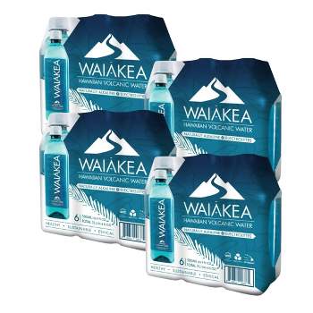 Waiakea Hawaiian Volcanic Water - Case of 4/6 pack, 16.9 oz