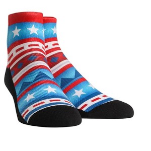Rock Em USA United States Americana Flag Quarter Socks (S-M) - 1 of 1