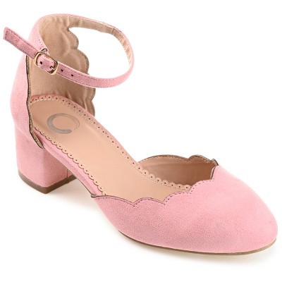 Journee Collection Women's Edna Wide Width Round Toe Low Block Heel Pumps