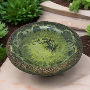 Tierra Garden 19" Dia Fiber Clay Birdbath Top, 5lbs. - 1 of 4