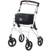 HOMCOM Upright Walker for Seniors and Adults, Walk Up Rollator with Storage Bag, Tray, Adjustable Handle Height - 4 of 4
