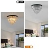 DOMETOUR 20'' Black Crystal Flush Mount Ceiling Light – 6-Light Chandelier for Living, Dining, Bedroom (Bulb Not Included) - 4 of 4