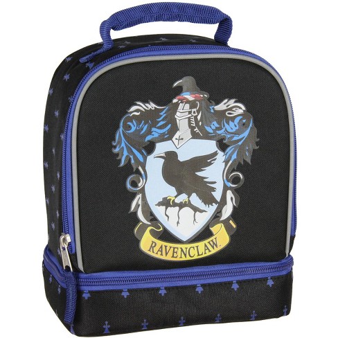 Harry Potter Ravenclaw Crest Dual Compartment Lunch Bag Tote Black
