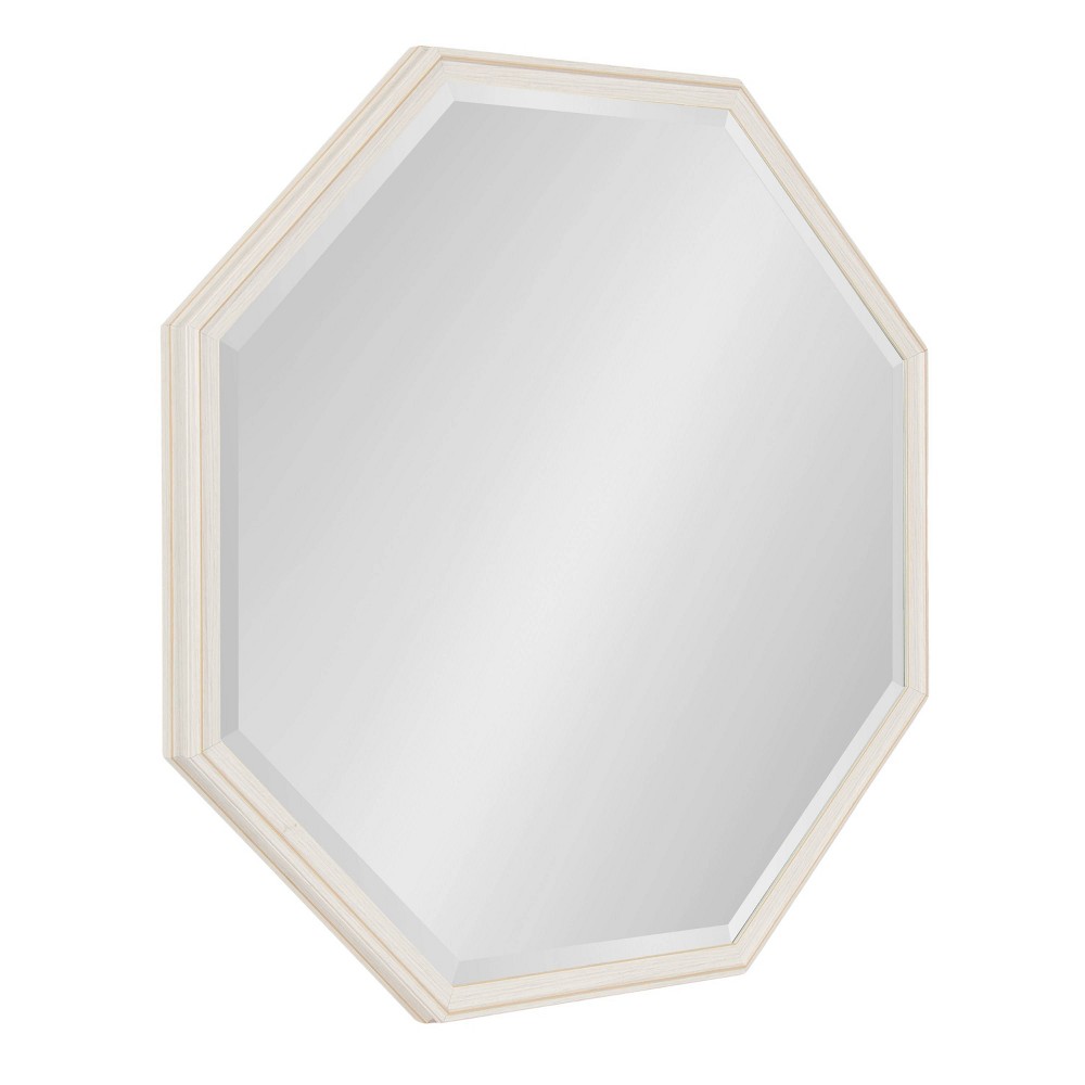 Photos - Wall Mirror A&D 28"x28" Oakhurst Octagon  White - Kate & Laurel All Things Decor: Traditional Style, Beveled Edge, No Assembly Re 