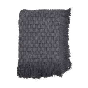 Saro Lifestyle Warm Waffle Weave Throw - 1 of 4