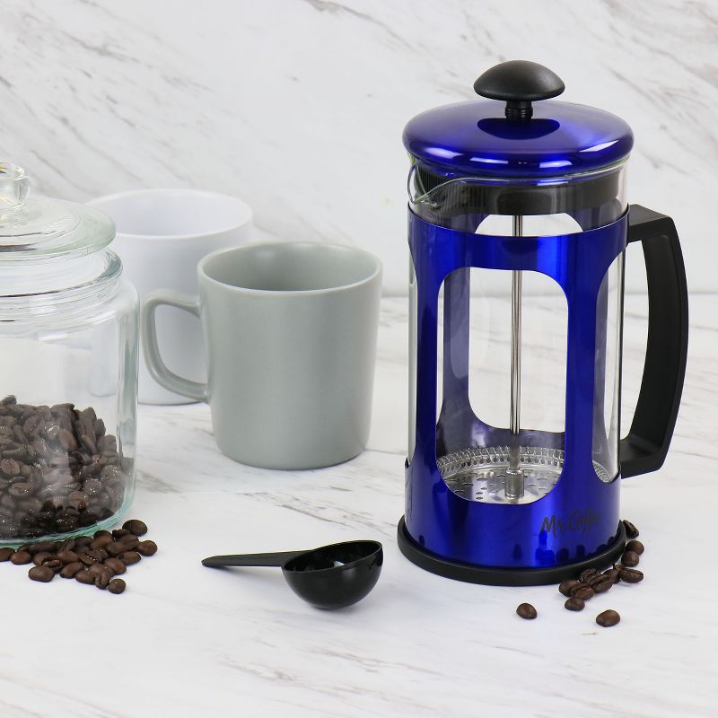 Mr. Coffee 30oz Glass and Stainless Steel French Coffee Press, 3 of 9