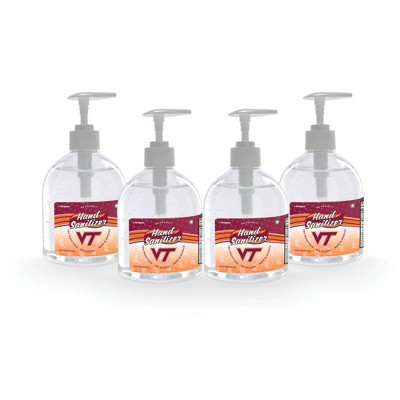 NCAA Virginia Tech Hokies 16oz Pump Top Hand Sanitizer - 4pk