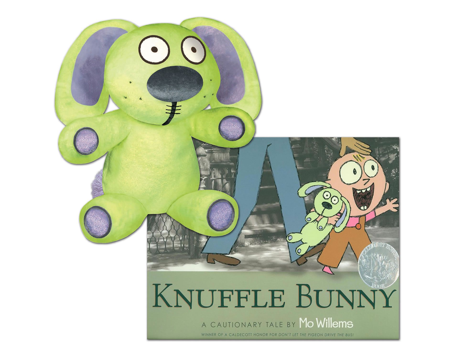 YOTTOY Knuffle Bunny Soft Plush Toy with Hardcover Book