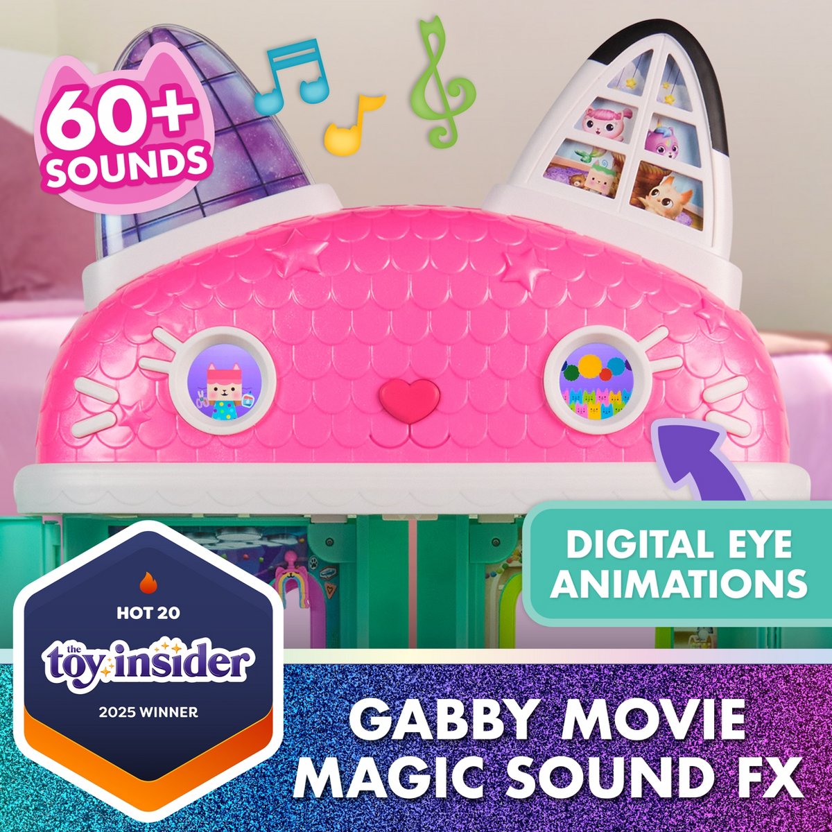 Интерактивный кукольный домик Gabby's Dollhouse The Movie, 7 комнат, звук — фото 2