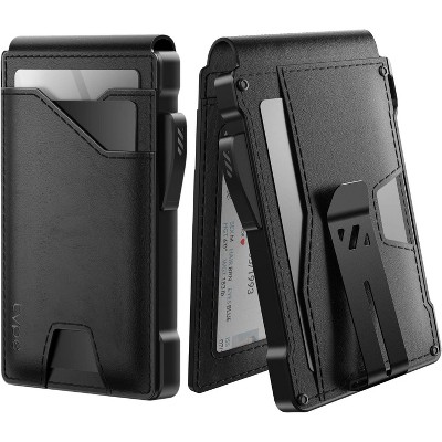 Paaaawaters typecase Tactical Wallet for Men Card Holder: Pop Up Card Case, Genuine Leather, Smart, RFID Blocking