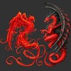 Men's Design By Humans Phoenix vs Dragon By chriskar T-Shirt - 2 of 4