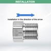 Unique Bargains Brass Durable Non-Return One Way Check Valve - 4 of 4