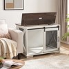 Airsurfer Farmhouse Dog Crate Furniture with Sliding Barn Door, Flip-Top & Divider, Wooden Dog Kennel End Table for Small/Medium/Large Dogs - 4 of 4