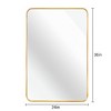 Lyngins 24x36 Rectangular Wall Mirror – 4mm HD Glass Bathroom Mirror, Anti-Rust Aluminum Bathroom Decor, Shatterproof Mirrors for Bathroom Sink - 4 of 4