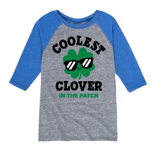 Boys' - Instant Message - St. Patrick's Day Coolest Clover in the Patch Raglan Graphic T-Shirt - 1 of 3