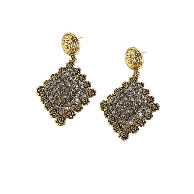 SOHI Women's Antique Silver Rose