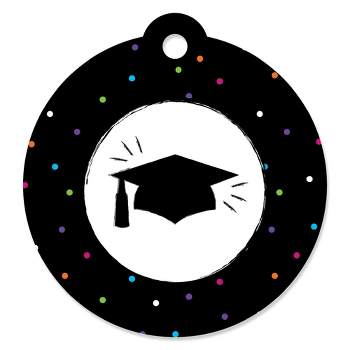 Big Dot of Happiness Hats Off Grad - Graduation Party Favor Gift Tags (Set of 20)